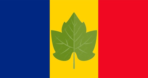 Romania flag leaf