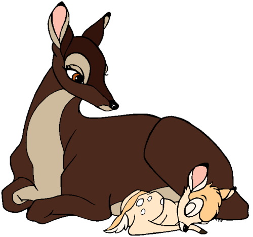 Enya is the little fawn.
Unnamed mother.