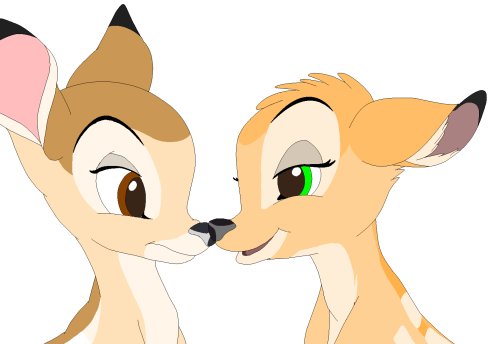 Enya the fawn with green eyes.
Unnamed normal fawn.