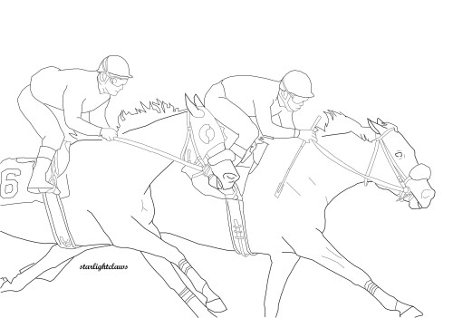 race horses lineart by starlightclaws d37u8fm